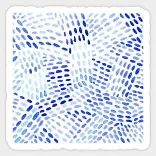 Watercolor dotted lines - blue Sticker